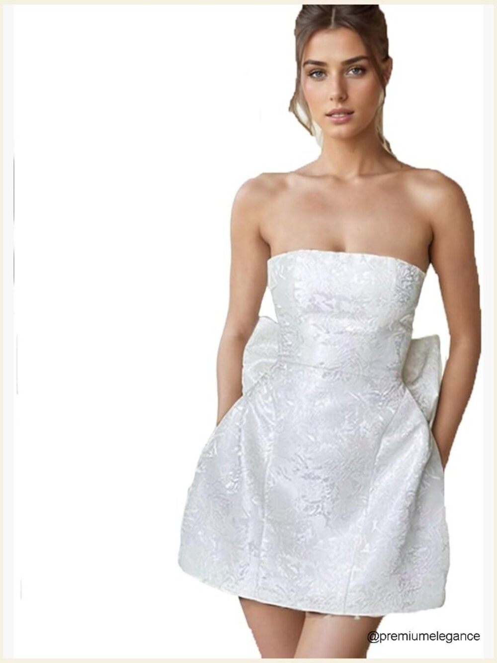 Sexy Backless Halter Mini Dress With Bow Detail, Fitted Silhouette